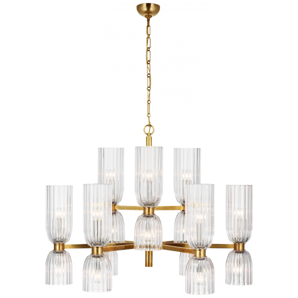 Asalea Medium Two-Tier Chandelier