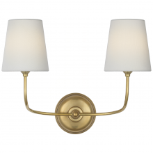 Visual Comfort & Co. Signature Collection TOB 2088HAB-L-CL - Vendome 16" Cordless Double Sconce