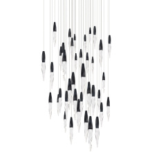 Schonbek Beyond BPD13241S-BK - Kindjal 41 Light 120-277V Multi-Light Pendant (Square Canopy) in Black with Clear Optic Crystal