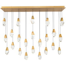 Schonbek Beyond BPD20223LO-AB - Martini 23 Light 120-277V Multi-Light Pendant (Linear Canopy) in Aged Brass with Clear Optic Cryst