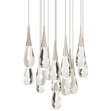 Schonbek Beyond BPD21215-PN - Hibiscus 15 Light 120-277V Multi-Light Pendant (Round Canopy) in Polished Nickel with Clear Optic