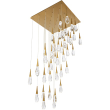 Schonbek Beyond BPD21241S-AB - Hibiscus 41 Light 120-277V Multi-Light Pendant (Square Canopy) in Aged Brass with Clear Optic Crys