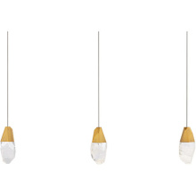 Schonbek Beyond BPD20203LO-AB - Martini 3 Light 120-277V Multi-Light Pendant (Linear Canopy) in Aged Brass with Clear Optic Crysta