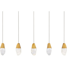 Schonbek Beyond BPD20205LO-AB - Martini 5 Light 120-277V Multi-Light Pendant in Aged Brass with Optic Crystal