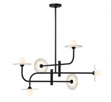 Lib & Co. CA 12051-02 - Teramo, 6 Light LED Chandelier, Matte Black