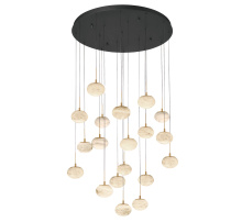 Lib & Co. CA 12122-02 - Calcolo, 19 Light Round LED Chandelier, Matte Black