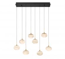 Lib & Co. CA 12124-02 - Calcolo, 8 Light Rectangular LED Chandelier, Matte Black
