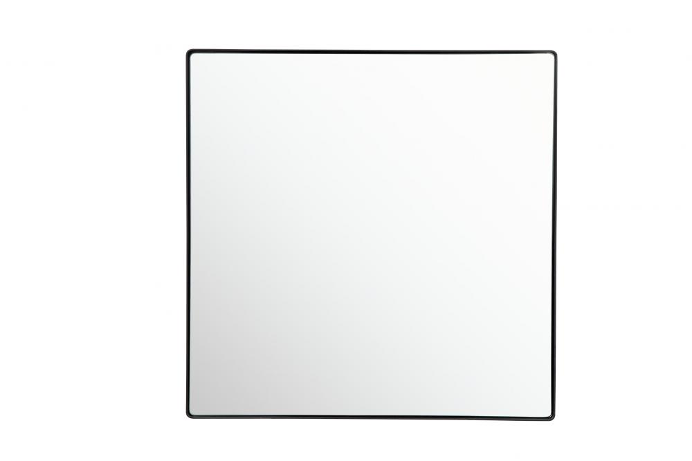 Kye 30x30 Rounded Square Wall Mirror - Black