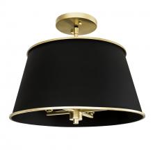  364S04MBFG - Coco 4-Lt Semi-Flush - Matte Black/French Gold