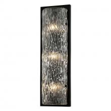  376W03BL - Morgan 3-Lt Sconce - Black