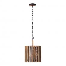  387P02MBW - Suratto 2-Lt   Pendant - Matte Black/Medium Walnut