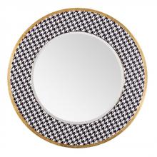  4DMI0102 - Azzezzi 30-in Round Houndstooth Accent Mirror