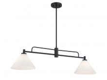 Savoy House Meridian CA M100136MBK - 2-Light Linear Chandelier in Matte Black