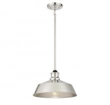 Savoy House Meridian CA M7021PN - 1-Light Pendant in Polished Nickel