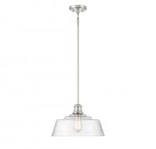 Savoy House Meridian CA M7023PN - 1-Light Pendant in Polished Nickel