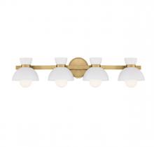 Savoy House Meridian CA M80076NB - 4-Light Bathroom Vanity Light in Natural Brass