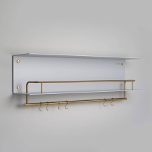 Buster and Punch USV-251927 - KITCHEN SHELF / HANGER / STONE / BRASS