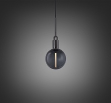 Buster and Punch NFP-883191 - FORKED PENDANT / LINEAR / GLOBE / SMOKED / MEDIUM / GUN METAL