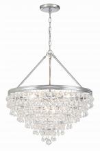 Crystorama 137-CH - Calypso 8 Light Crystal Teardrop Polished Chrome Chandelier