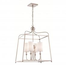 Crystorama 2244-PN - Libby Langdon Sylvan 4 Light Polished Nickel Lantern Chandelier