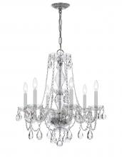 Crystorama 5086-CH-CL-I - Traditional Crystal 6 Light Clear Italian Crystal Polished Chrome Chandelier