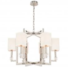 Crystorama 8886-PN - Dixon 6 Light Polished Nickel Chandelier