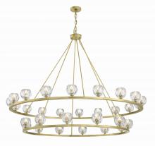 Crystorama ARA-10269-SB - Aragon 30 Light LED Soft Brass Chandelier