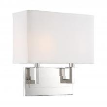 Crystorama DUR-A3542-PN - Durham 2 Light Polished Nickel Sconce