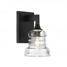 Crystorama GRG-1041-MK - Gregory 5'' Matte Black Sconce