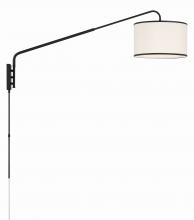 Crystorama MAL-601-MK - Mallory 1 Light Matte Black Swing Arm Sconce