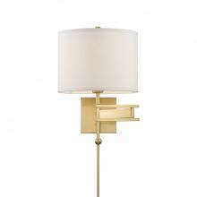 Crystorama MAR-A8031-AG - Marshall 1 Light Aged Brass Swing Arm Sconce