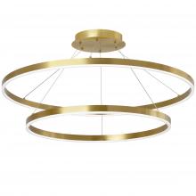 Dainolite CIR-3397C-5CCT-AGB - 97W Colour Changing Temperature Chandelier, Aged Brass with White Acrylic Diffuser