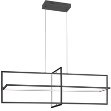 Dainolite HIL-4255LEDHC-MB - 55W Horizontal Matte Black Chandelier w/ White Acrylic Diffuser