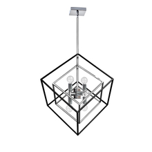 Dainolite KAP-196P-PC-MB - 6 Light Pendant, Polished Chrome / Matte Black Finish