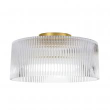 Dainolite NAD-123FH-AGB-FL - 1LT Flush Mount, AGB w/ FL Glass