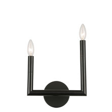 Dainolite NOR-R-112W-MB - 2 Light Incandescent Wall Sconce, Matte Black