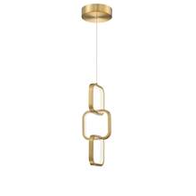 Dainolite PTY-1522LEDP-AGB - 20W Pendant, Aged Brass w/ White Silicone Diffuser