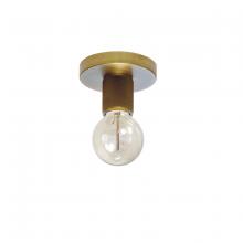 Dainolite RSW-41FH-AGB - 1 Light Incandescent Flush Mount, Aged Brass