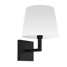 Dainolite WHN-91W-MB-WH - 1 Light Incandescent Wall, Sconce Matte Black with White Shade