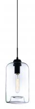 Matteo Lighting C41408CL - Organic Charm Pendant - Black w/ Clear Glass