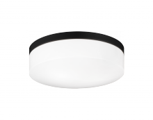 Matteo Lighting M13002BK - Xenon" 2 Lt. LED 11" Flushmount - Black w/ White Lens