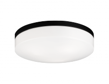 Matteo Lighting M13003BK - Xenon 3 Lt. LED 14" Flushmount - Black w/ White Lens