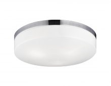 Matteo Lighting M13003CH - Xenon" 3LT LED 14" Flushmount - Chrome w/ White Lens