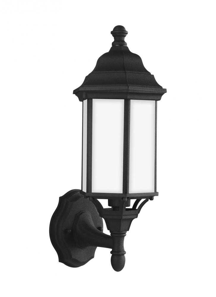 Sevier traditional 1-light outdoor exterior small uplight outdoor wall lantern sconce in black finis