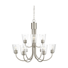 Generation Lighting GLC1169BS - Miles Nine Light Chandelier