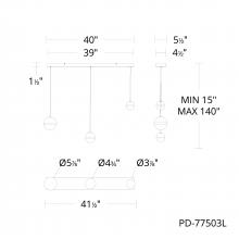 WAC Canada PD-77503L-BC - Cyllindra Chandelier Light