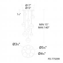 WAC Canada PD-77509R-AB - Cyllindra Chandelier Light