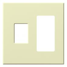  VWP-2CR-AL - VAREO WALLPLATE 2GNG CONT/RCPT ALMOND