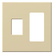  VWP-2CR-IV - VAREO WALLPLATE 2GNG CONT/RCPT IVORY