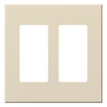  VWP-2R-LA - VAREO WALLPLATE 2GNG RECEPT LIGHT ALMOND